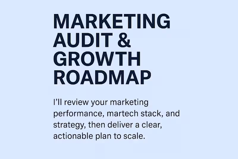 Cover image for  Marketing Audit & Growth Roadmap