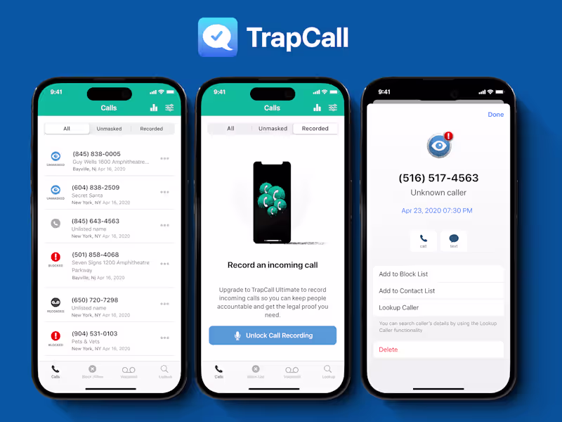 Cover image for TrapCall - call unmasking app
