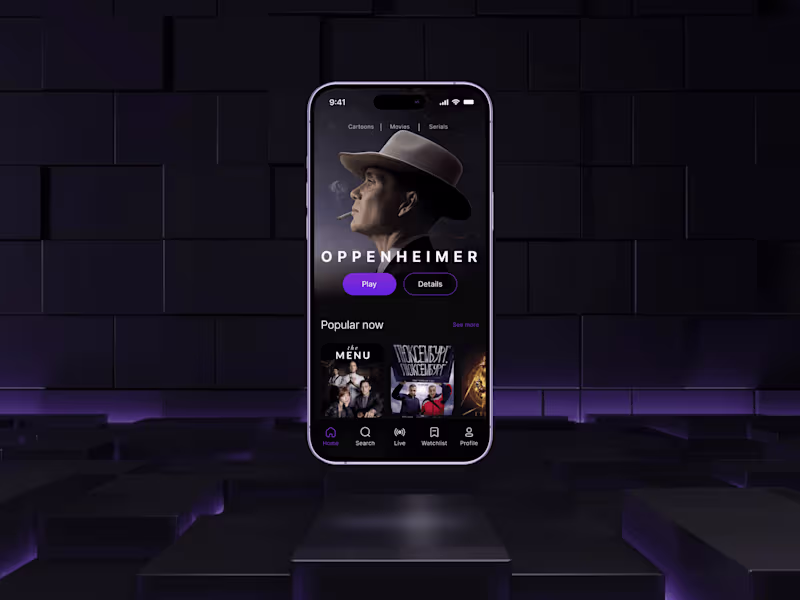 Cover image for Cinema app | Live streaming app
