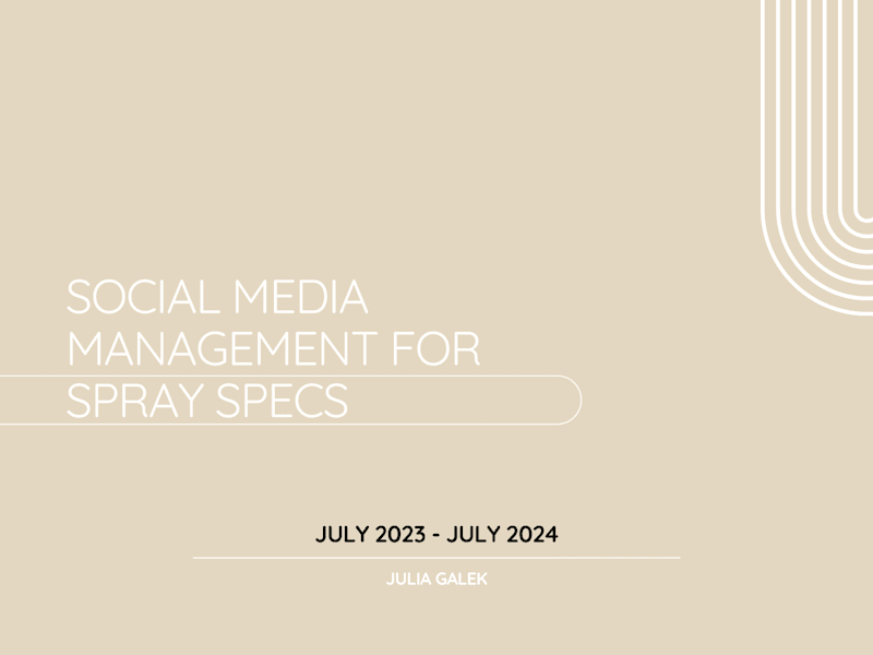 Cover image for Social Media Management + Content Creation for Spray Specs