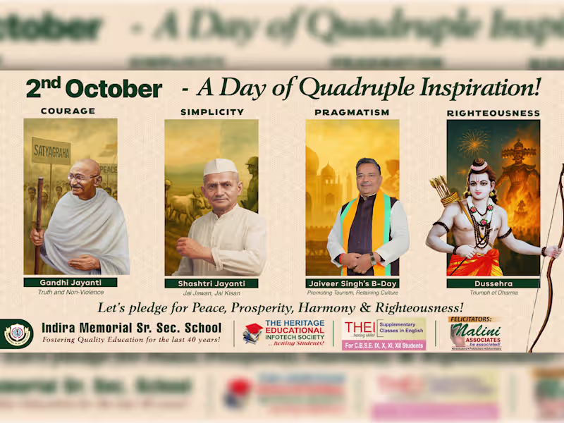 Cover image for A cultural-educational campaign uniting Gandhi Jayanti, Shas...