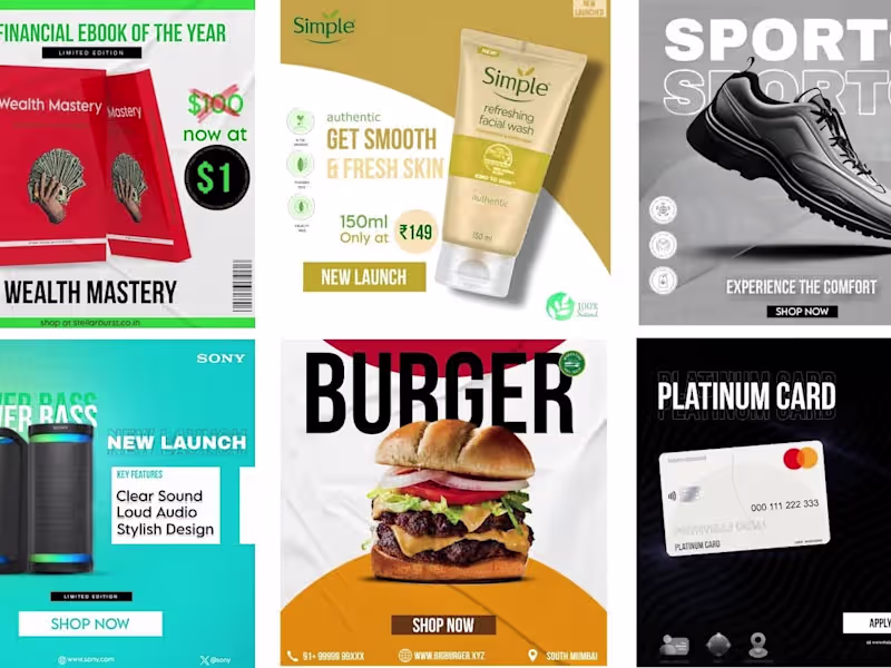 Cover image for Creative Ad Designs: Captivating Visuals for Social Media Market