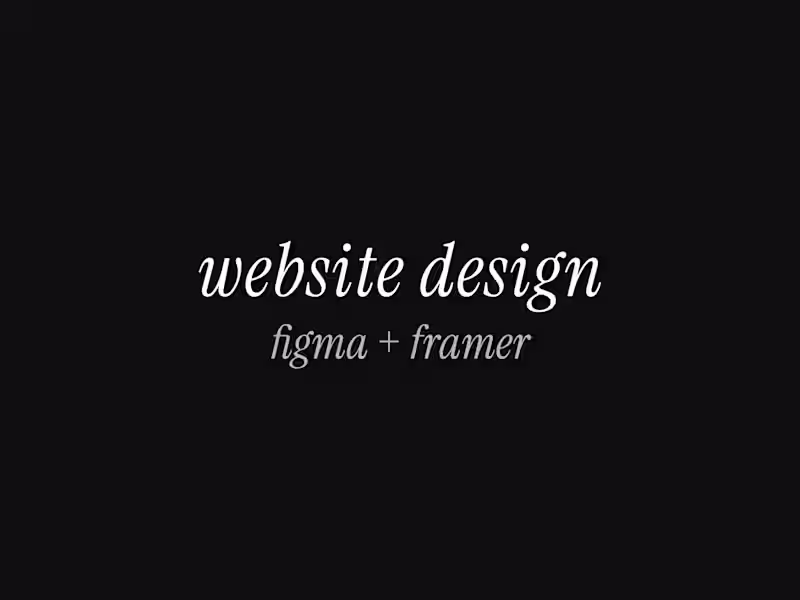 Cover image for Multi-Page Website in Framer