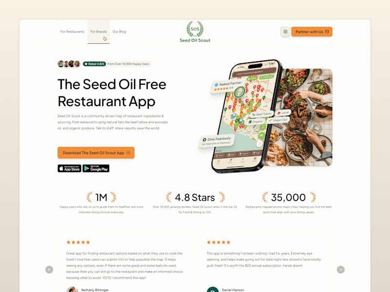 Cover image for Seed Oil Scout - Consumer Landing Page.