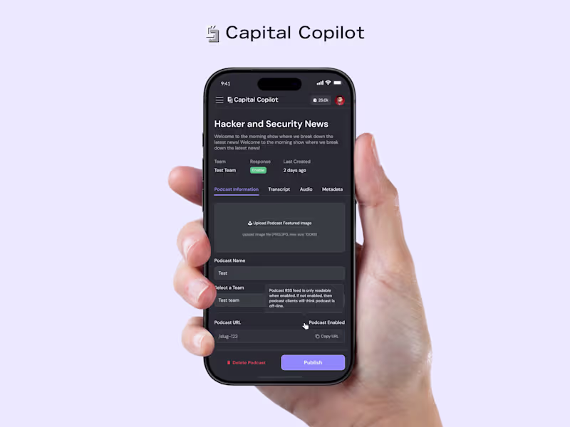 Cover image for Capital Copilot Fintech Dashboard 