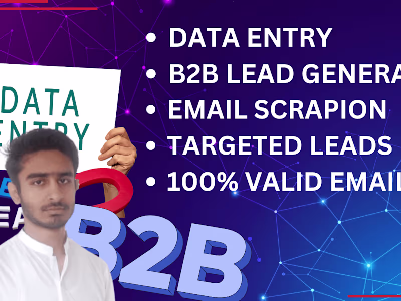 Cover image for I will provide lead generation and email scraping