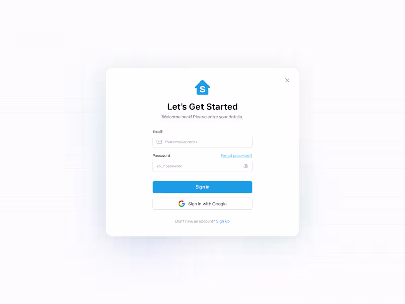 Cover image for SubletGo - Login Modal UI UX Design