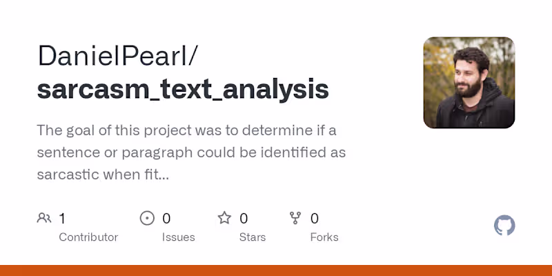 Cover image for Sarcasm Text Analysis