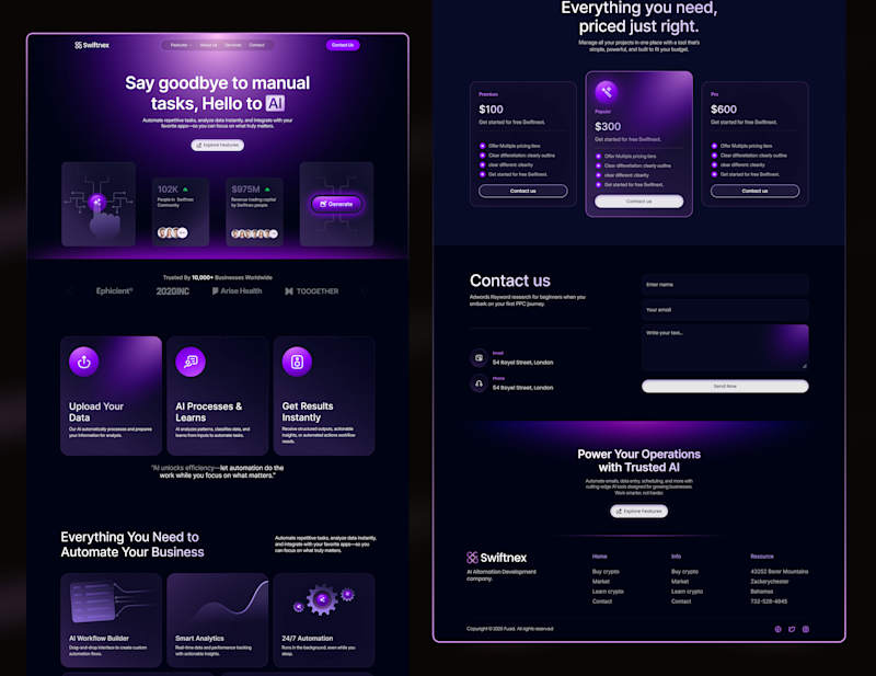Cover image for AI Agents – Smart Automation Landing Page | Clean SaaS UI/UX