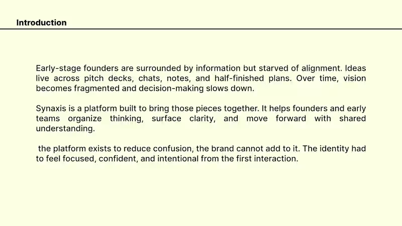 Cover image for Designing clarity through the Synaxis brand system