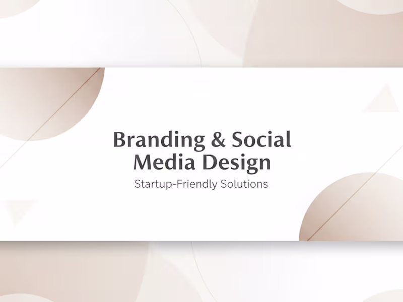 Cover image for Clean & Professional Branding Design for Growing Brands