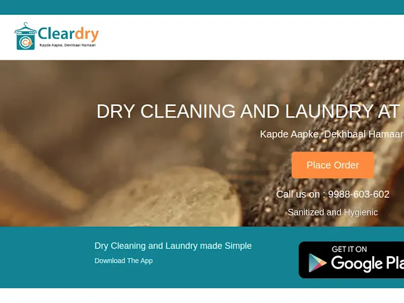 Cover image for Admin panel for door-to-door dry cleaning services - clearly.in