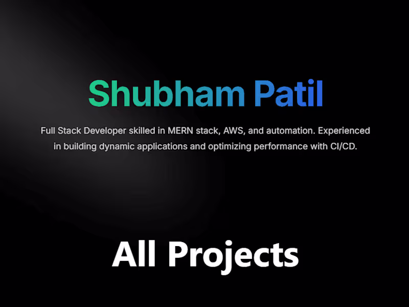 Cover image for Portfolio Website