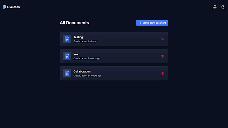 Cover image for LiveDocs - Real Time Documentation App