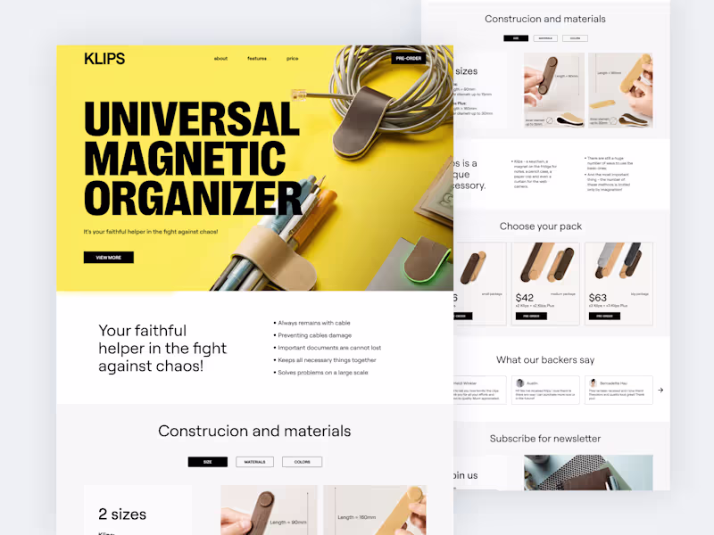 Cover image for KLIPS - Kickstarter Landing Page