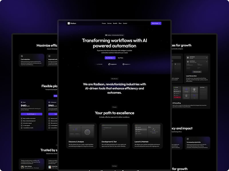Cover image for Radison - AI Agency Landing Page