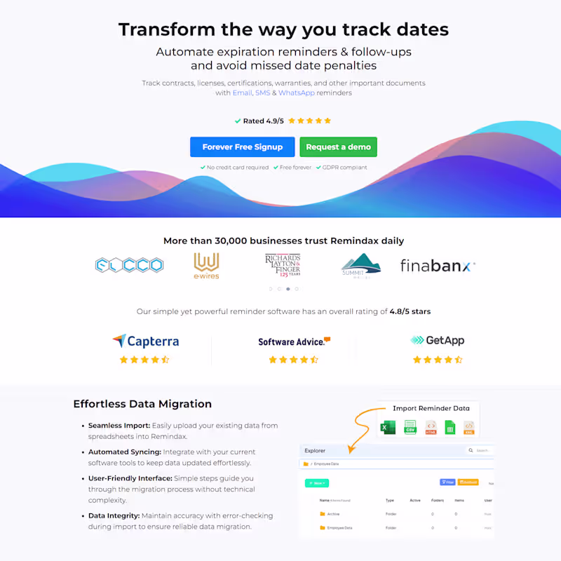 Cover image for Remindex Website