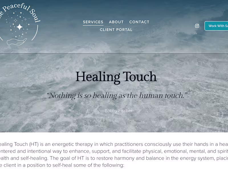 Cover image for Squarespace Website Design for Wholistic Healing Practice