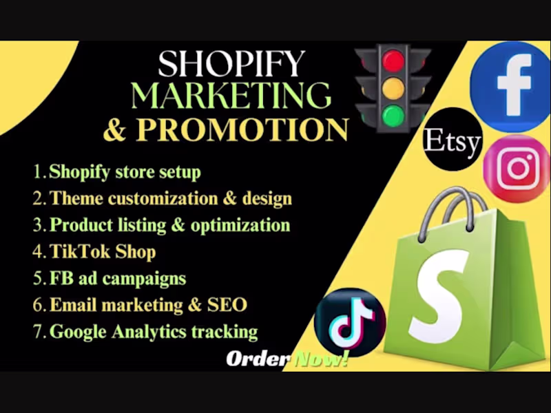 Cover image for shopify marketing promotion to boost store sales tiktok  fb ads