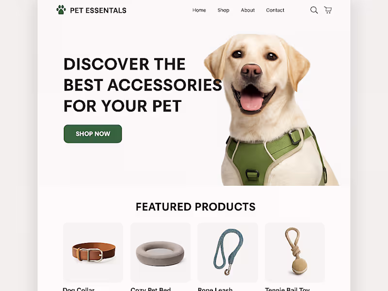 Cover image for Build Professional Shopify Website for Your Pet Accessorie Brand