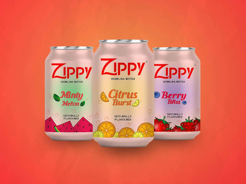 Cover image for Zippy Sparkling water Brand Identity