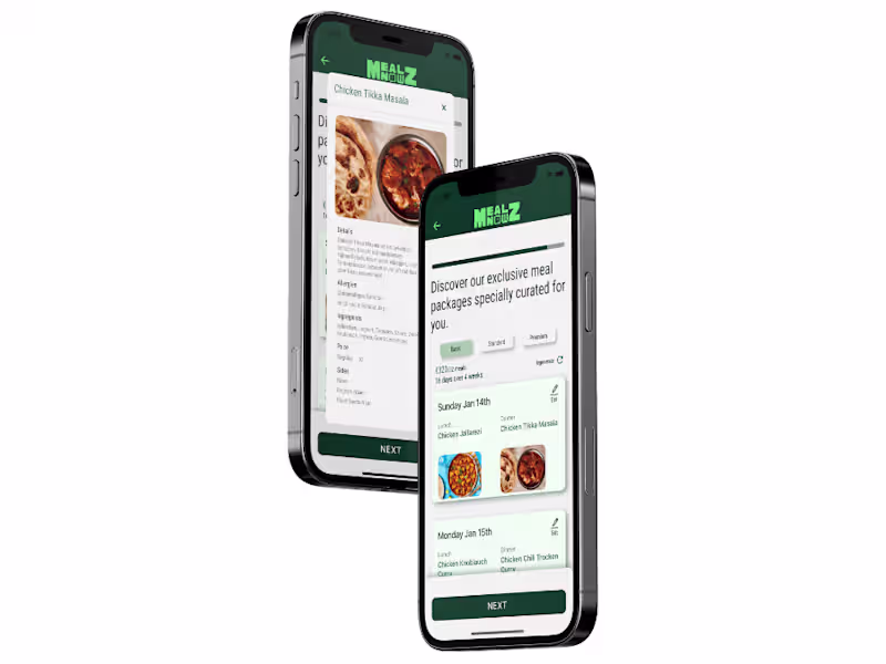 Cover image for Mealz Now: Meal subscription app for multi-brand restaurant.