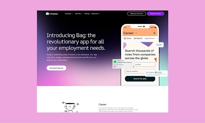 Cover image for MyBaggage B2B HR and Operations Landing Page Design