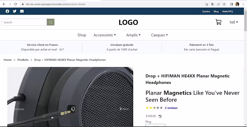 Cover image for Development of an E-commerce Website