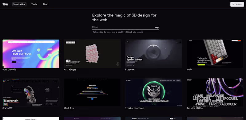 Cover image for 3d Websites - Design inspiration resource