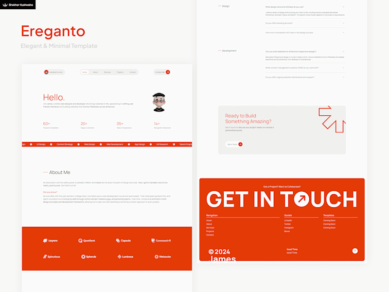 Cover image for Ereganto - Elegant & Minimal Framer Template