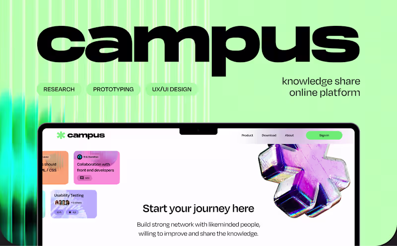 Cover image for Campus - Knowledge Share Online Platform on Behance