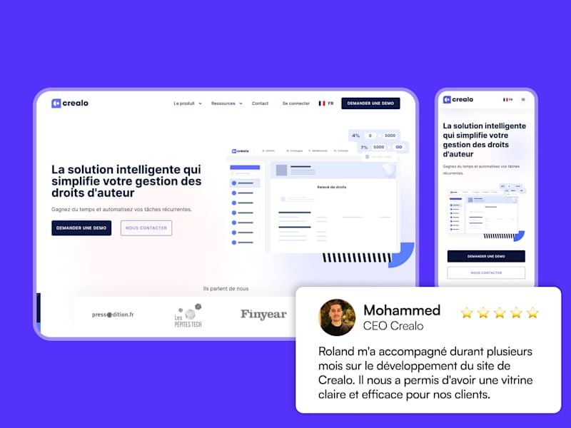Cover image for Crealo Webflow website