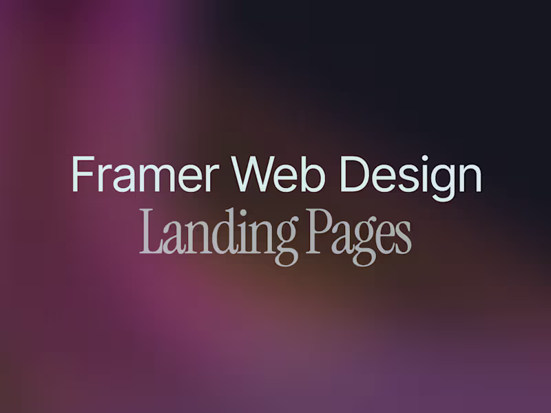 Cover image for Engaging, responsive Framer landing pages that convert.