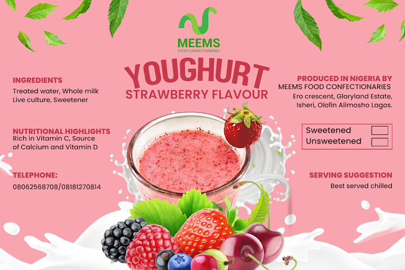 Cover image for Product Label for Meems Yoghurt