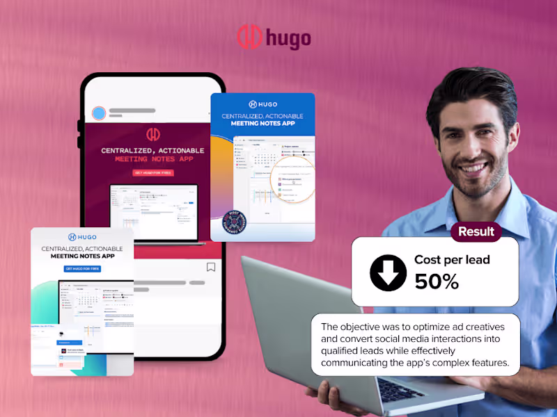 Cover image for Hugo (Meetingnotes.com) - Static Ads Creative Designer