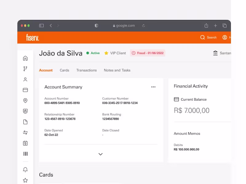 Cover image for Fiserv FirstVision - SaaS Dashboard 