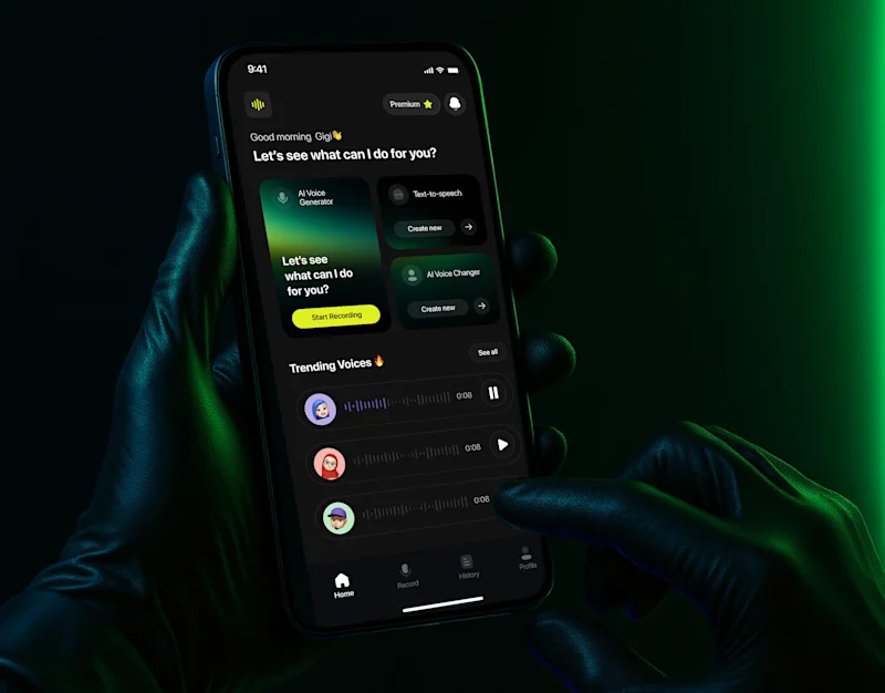 Cover image for AI Voice Generator | AI Mobile app | UI/UX Design