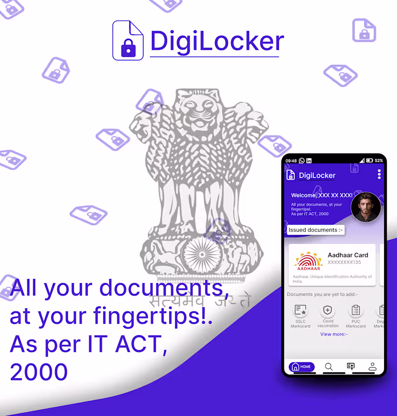 Cover image for Digilocker redesigning(solosprint) :: Behance