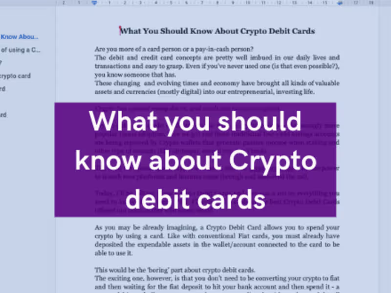 Cover image for 💳 Crypto debit cards