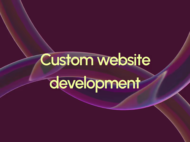 Cover image for Custom website development