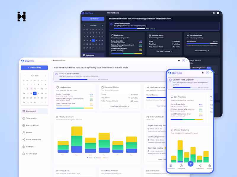 Cover image for Slaytime Interface and Website Design