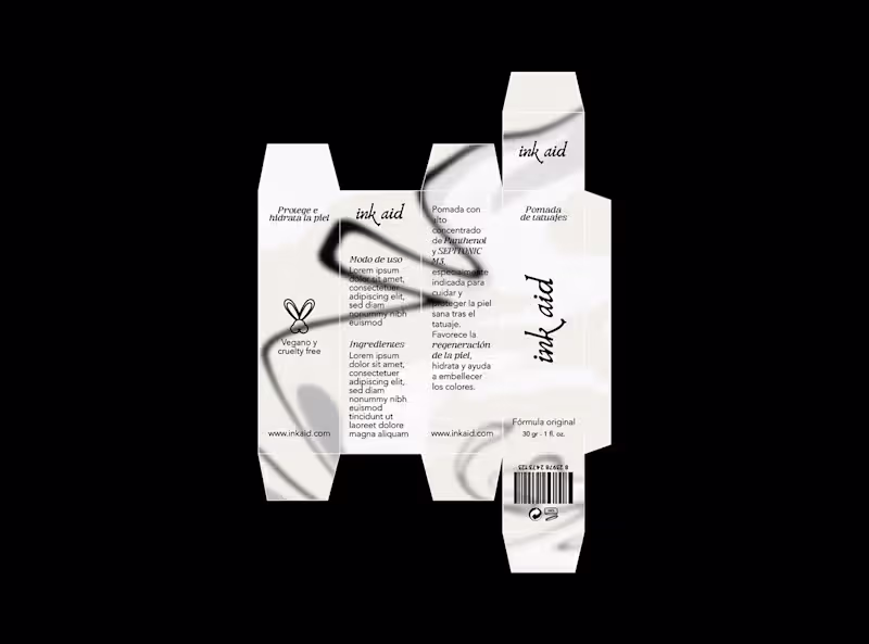 Cover image for Ink aid - Tattoo cream brand on Behance