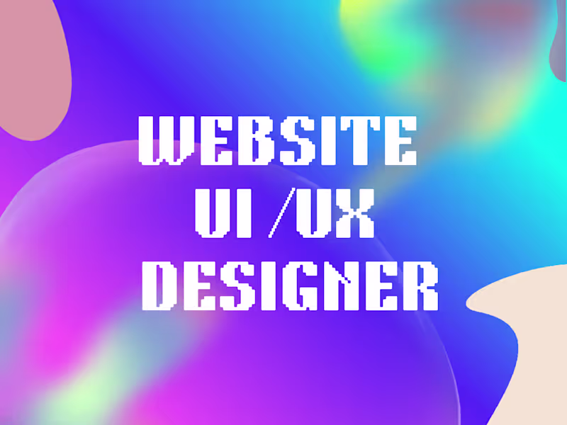 Cover image for Website UX/UI design