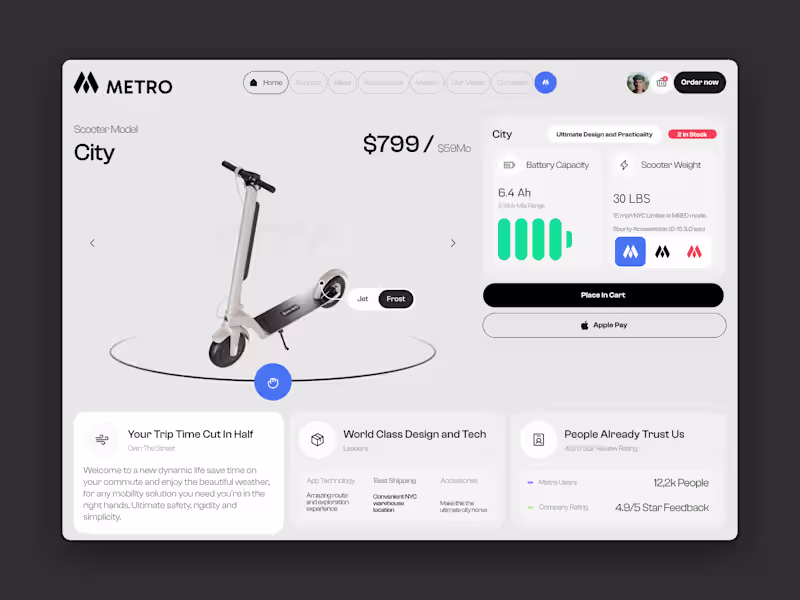 Cover image for Metro Rides | Website & Mobile