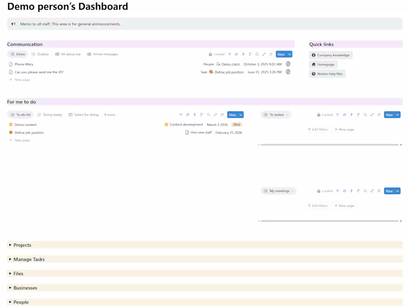 Cover image for Provide a comprehensive business management