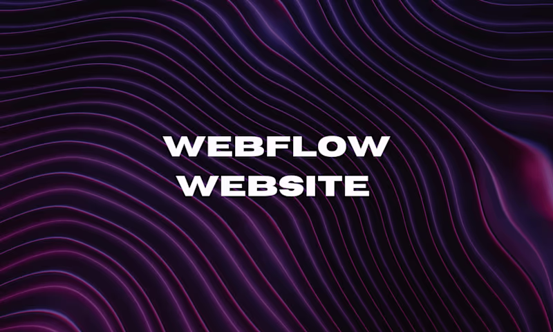 Cover image for Custom Webflow Website /w Figma Design –Responsive and Optimized