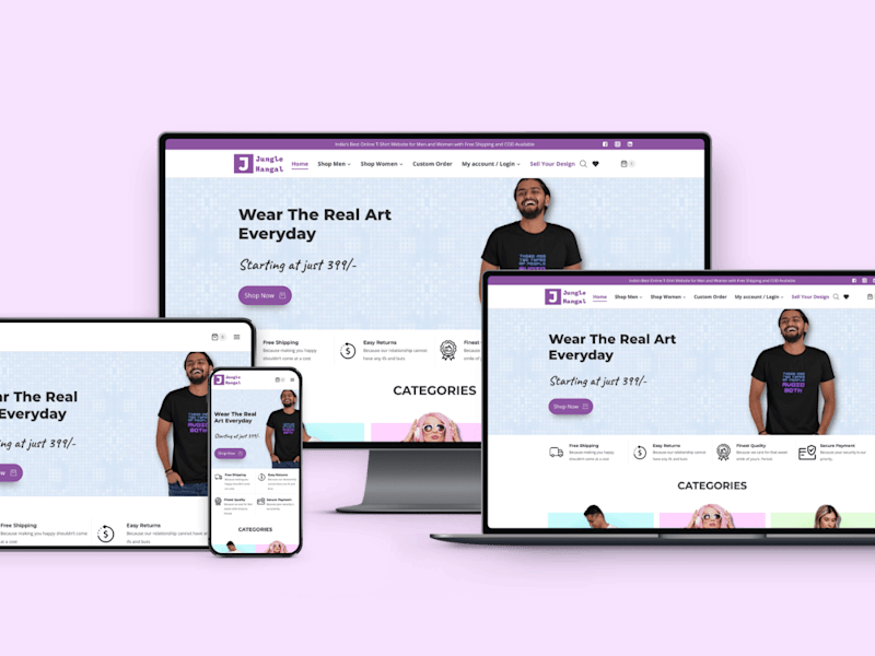 Cover image for Ecommerce Website Development for a company in fashion industry