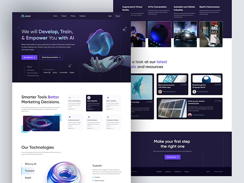 Cover image for AI Website landing Page Design :: Behance