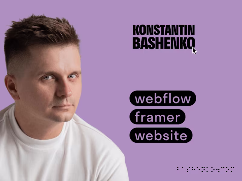 Cover image for Webflow / Framer website design