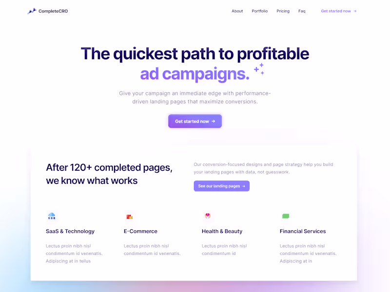 Cover image for Conversion-Focused Landing Page